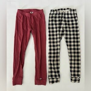 Kids Checkered and Red Leggings Set